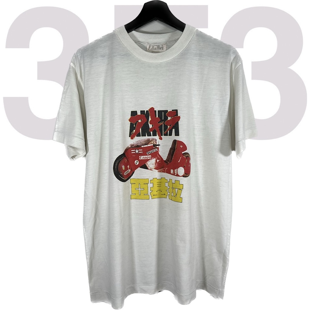 VINTAGE 1988 AKIRA MOVIE PROMO SHIRT SZ L WHT SINGLE STITCH